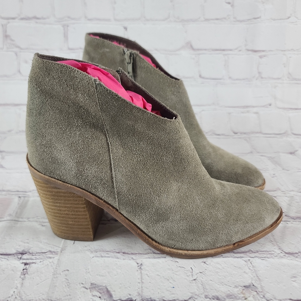 Jeffery Campbell Women's 9.5 Kamet 2 Suede Ankle Booties Taupe